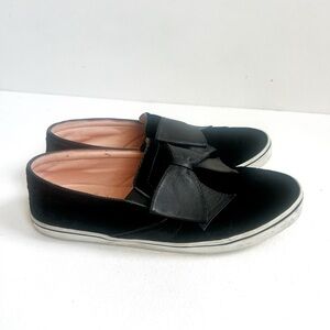 Kate Spade | Black Velvet Bow Flats